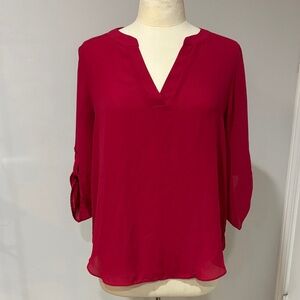 Chaus Vibrant Red Blouse